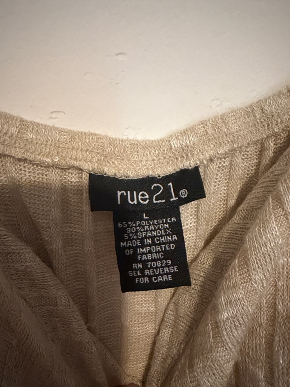rue21 Beige Crochet Lace Trim Cami Top – Boho Coquette Tank 🤍 - Picture 2 of 4